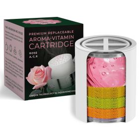 Vitamin C E A Shower Filter Replacement Cartridge with Aroma Granules Rose Removes Chlorine Supports Skin & Hair Health Compatible with Similar 1